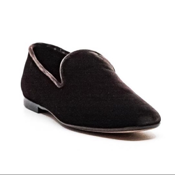 Vince Black Velvet Loafers - Picture 2 of 9